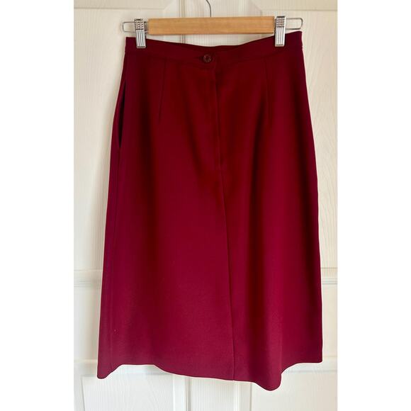 Vintage Levi Strauss & Co Maroon Blazer and Skirt Suit Set Size Small - Picture 10 of 10